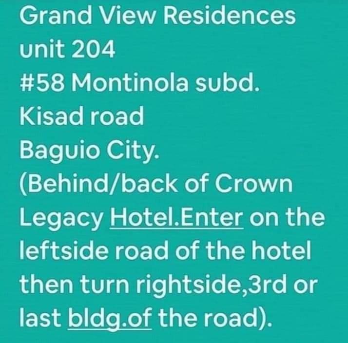 Grandview Residences By Vilma-Unit 204 Near Burnham Park Baguio City Eksteriør bilde
